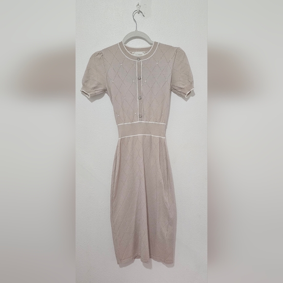 Michelle Macaron Pink Sparkly One Piece Fitted dress - Picture 2 of 4